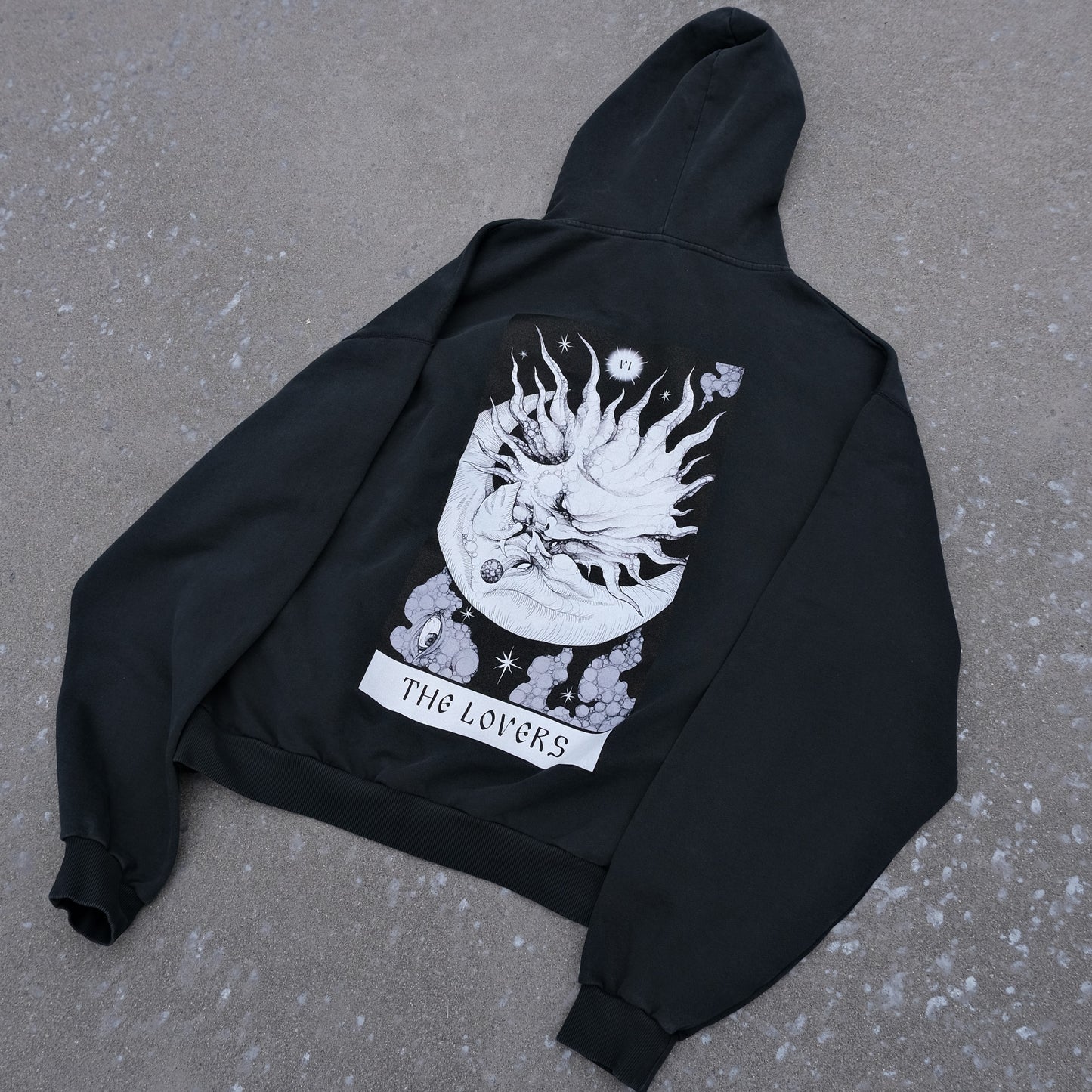 LOVERS ZIP HOODIE VINTAGE BLACK