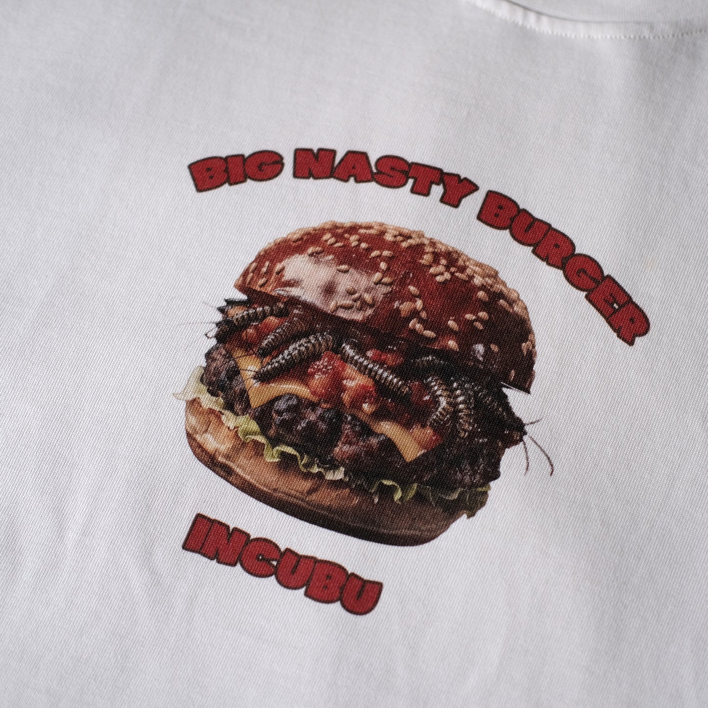 BURGER TEE VINTAGE WHITE