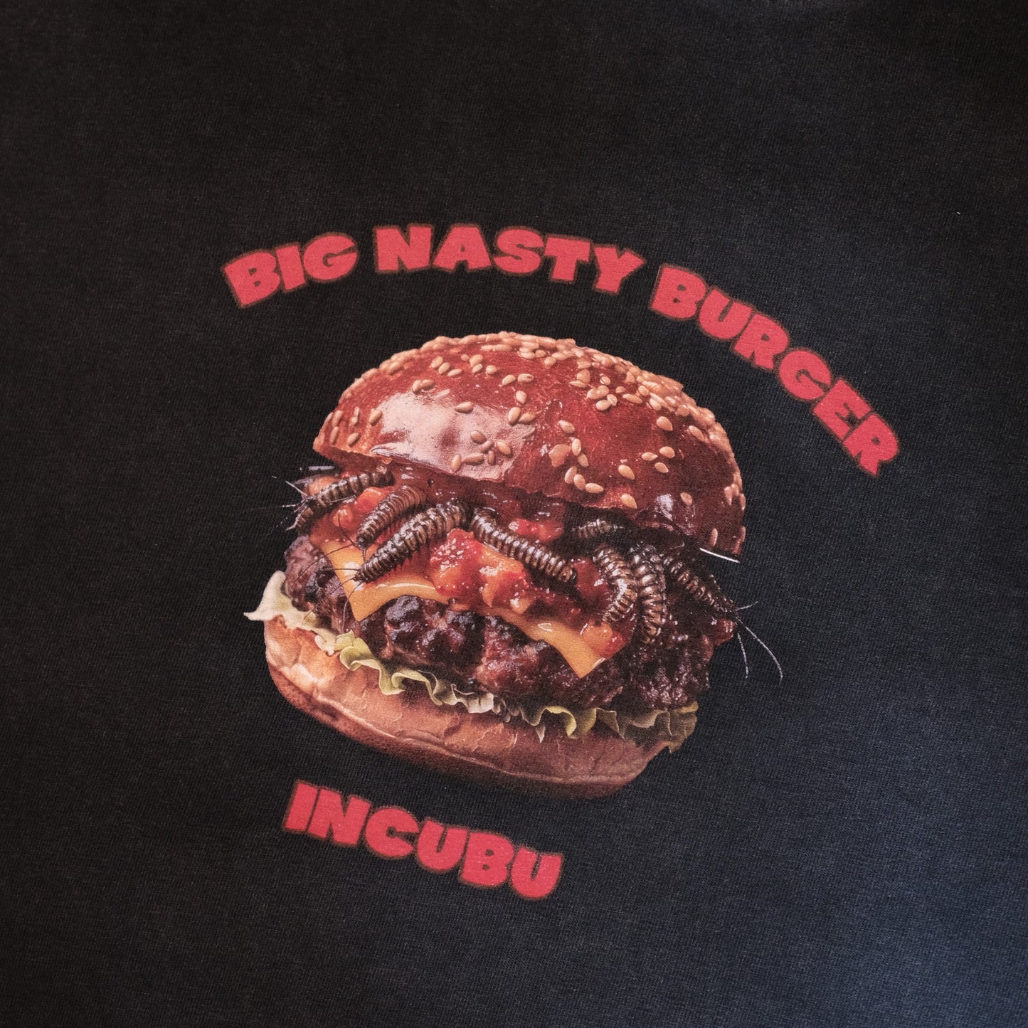 BURGER TEE VINTAGE BLACK