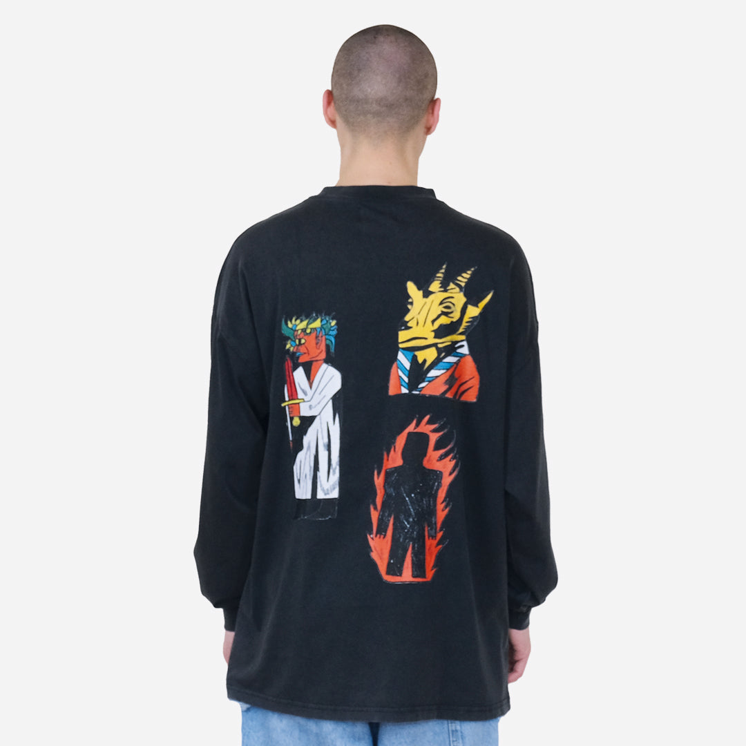 SACRIFICE LS TEE VINTAGE BLACK