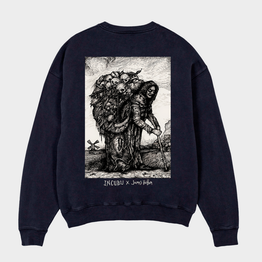 KNAVE SWEATSHIRT VINTAGE BLACK