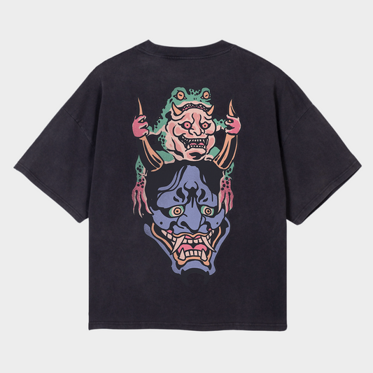 HANNYA TEE VINTAGE BLACK